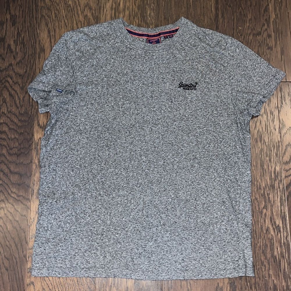 Gray Super dry Superdry Japan Cotton Cap sleeve model T shirt 2XL Slim
